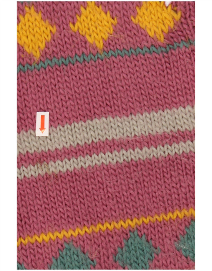 Γυναικείο πουλόβερ με ζακέτα VINTAGE UK 18 XL Μωβ ριγέ