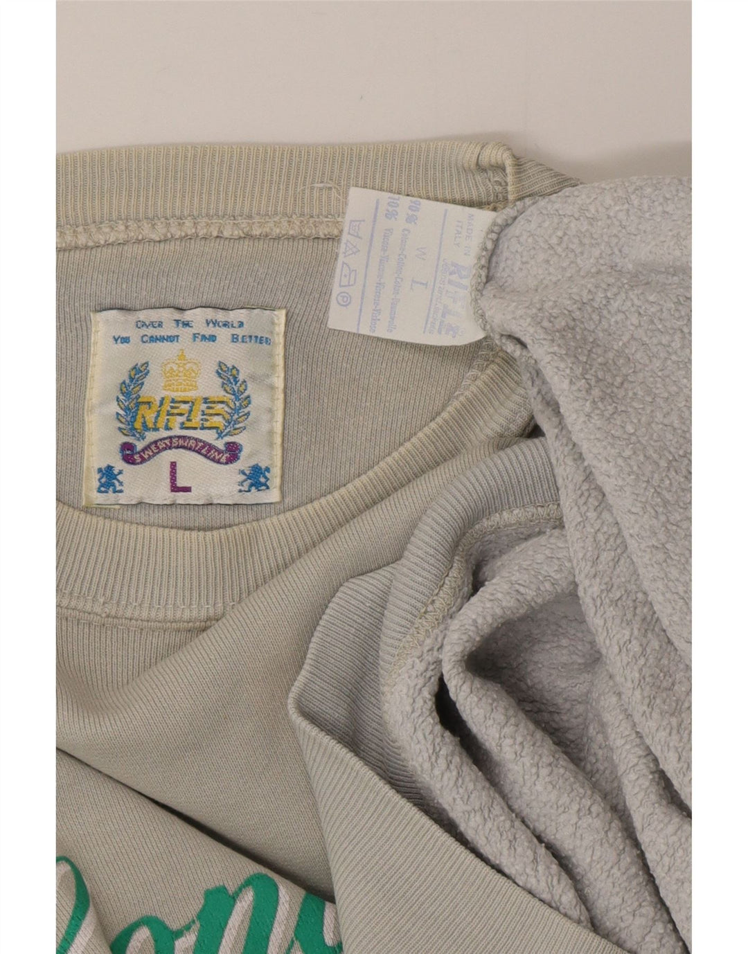 RIFLE Ανδρικό γραφικό φούτερ Jumper μεγάλο γκρι βαμβακερό