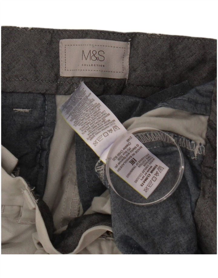 Ανδρικό σορτς Chino Marks & Spencer W34 μεγάλο γκρι βαμβακερό