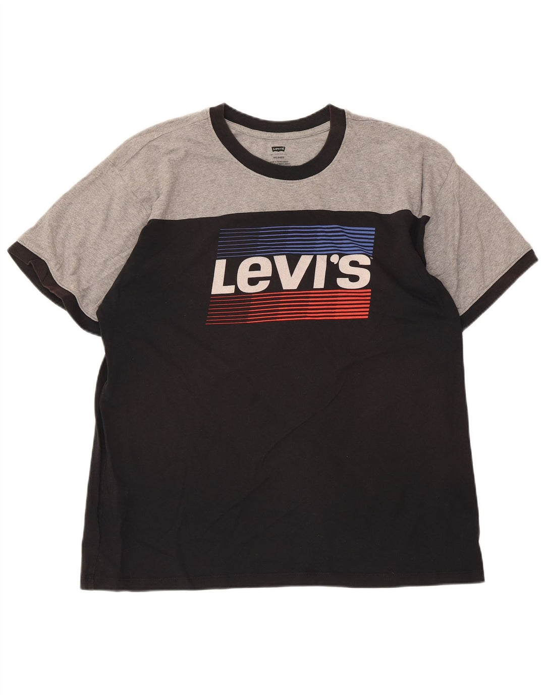 Ανδρικό μπλουζάκι Levi's Relaxed Graphic Top, μεσαίο μαύρο χρώμα, βαμβακερό