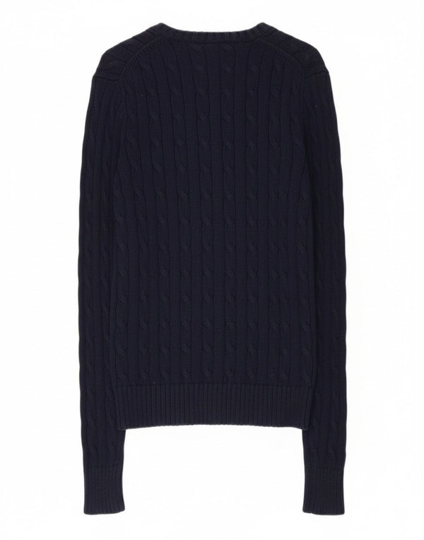 Polo Ralph Lauren γυναικείο πουλόβερ με λαιμόκοψη με V λαιμόκοψη UK 6 Small Navy Blue από βαμβάκι