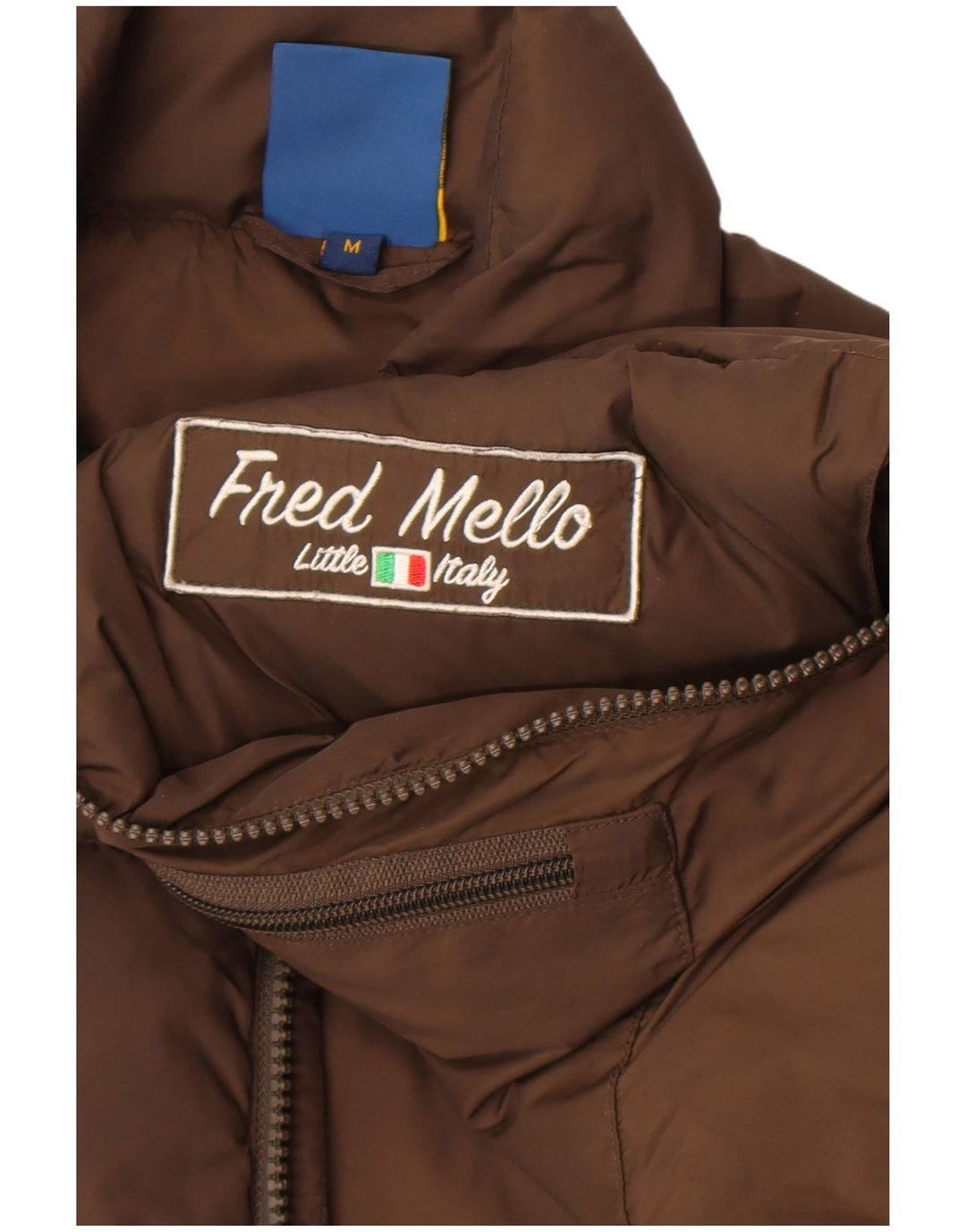 Fred Mello Ανδρικά γραφικά με επένδυση Gilet UK 40 Μεσαίο καφέ πολυαμίδιο