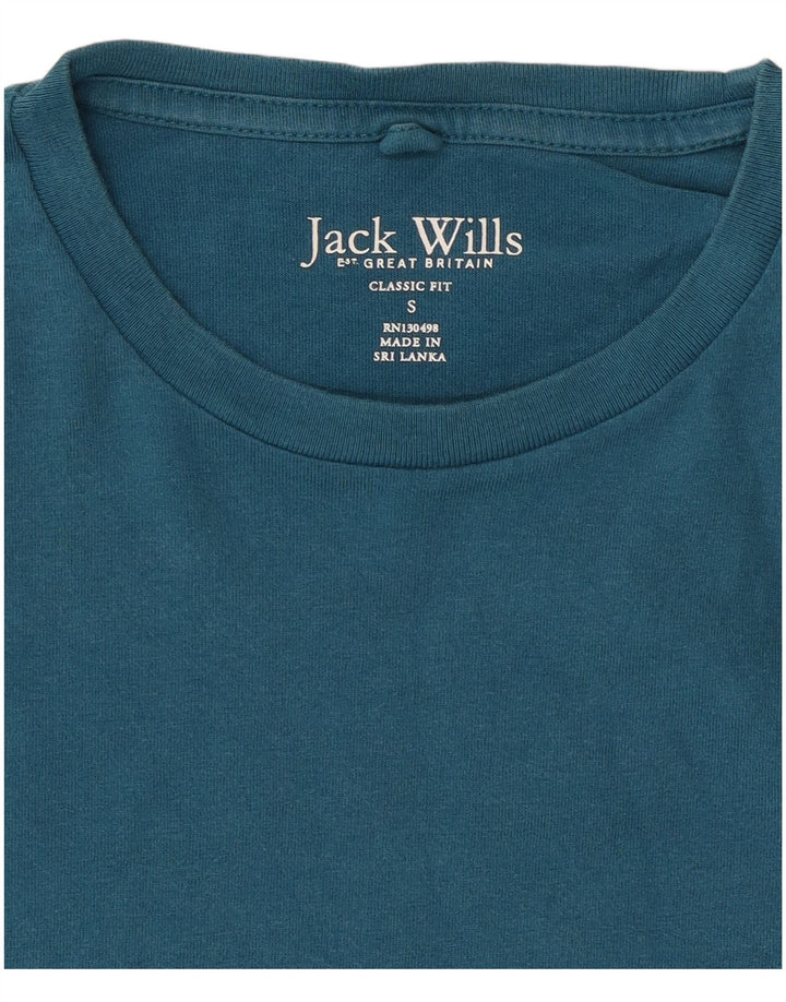 Ανδρικό μπλουζάκι JACK WILLS Κλασική Εφαρμογή Μπλουζάκι Μικρό Μπλε Βαμβακερό