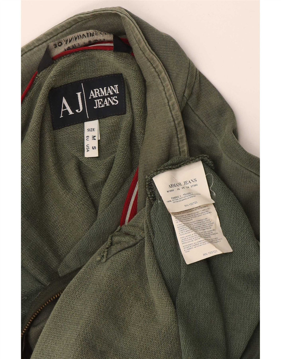 Ανδρική φόρμα Armani Jeans Top Jacket Μεσαίο πράσινο βαμβακερό