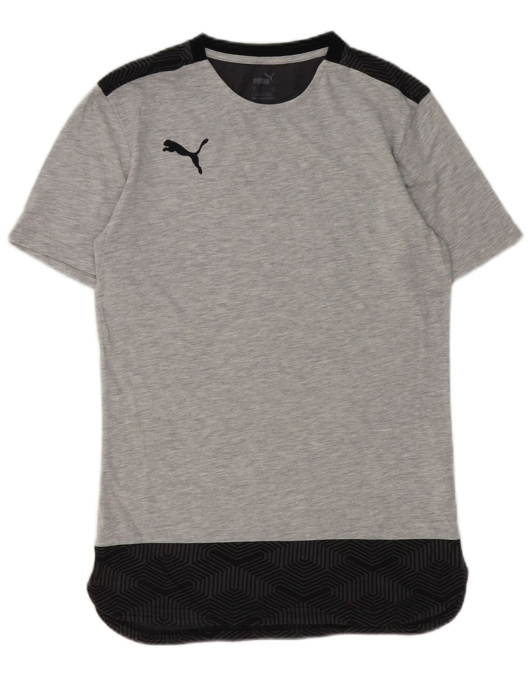 Ανδρικό T-Shirt Puma Τοπ Μικρό Γκρι Βαμβακερό γεωμετρικό