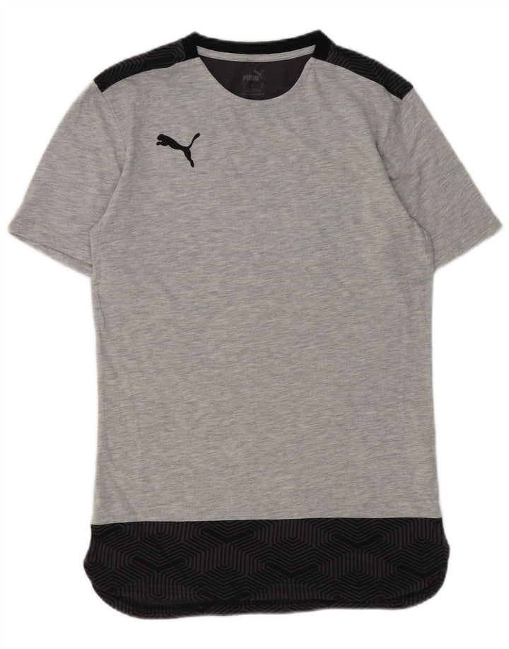 Ανδρικό T-Shirt Puma Τοπ Μικρό Γκρι Βαμβακερό γεωμετρικό