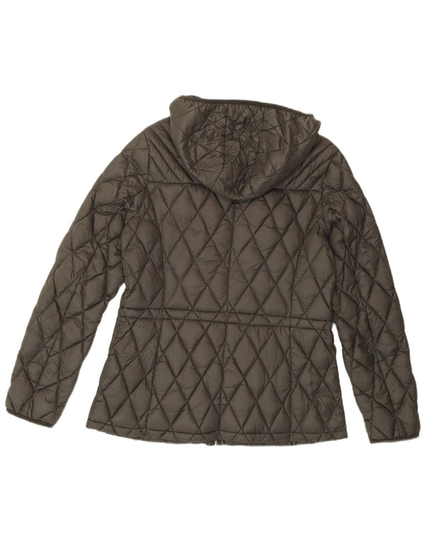 MICHAEL KORS Γυναικείο μπουφάν με κουκούλα UK 14 Medium Grey Nylon