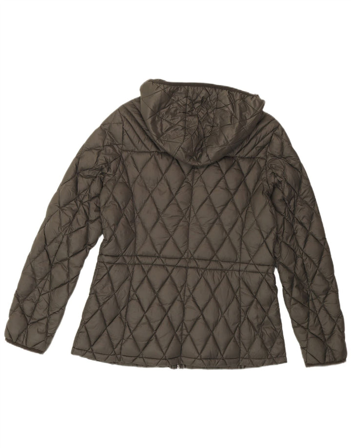 MICHAEL KORS Γυναικείο μπουφάν με κουκούλα UK 14 Medium Grey Nylon