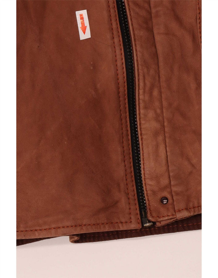 G-Star Ανδρικό Suede Biker Jacket UK 40 Large Brown Δερμάτινο