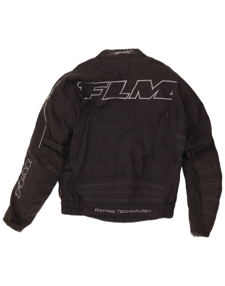FLM Mens Graphic Racer Jacket IT 52/54 Large Black Polyamide