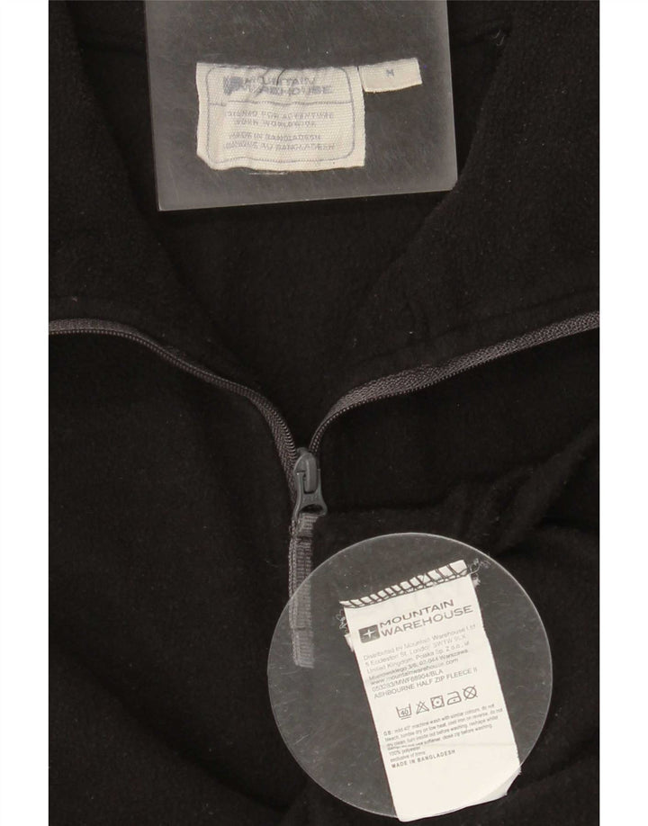 Mountain Warehouse Ανδρικό φερμουάρ Fleece Jumper Μεσαίο μαύρο πολυεστέρα