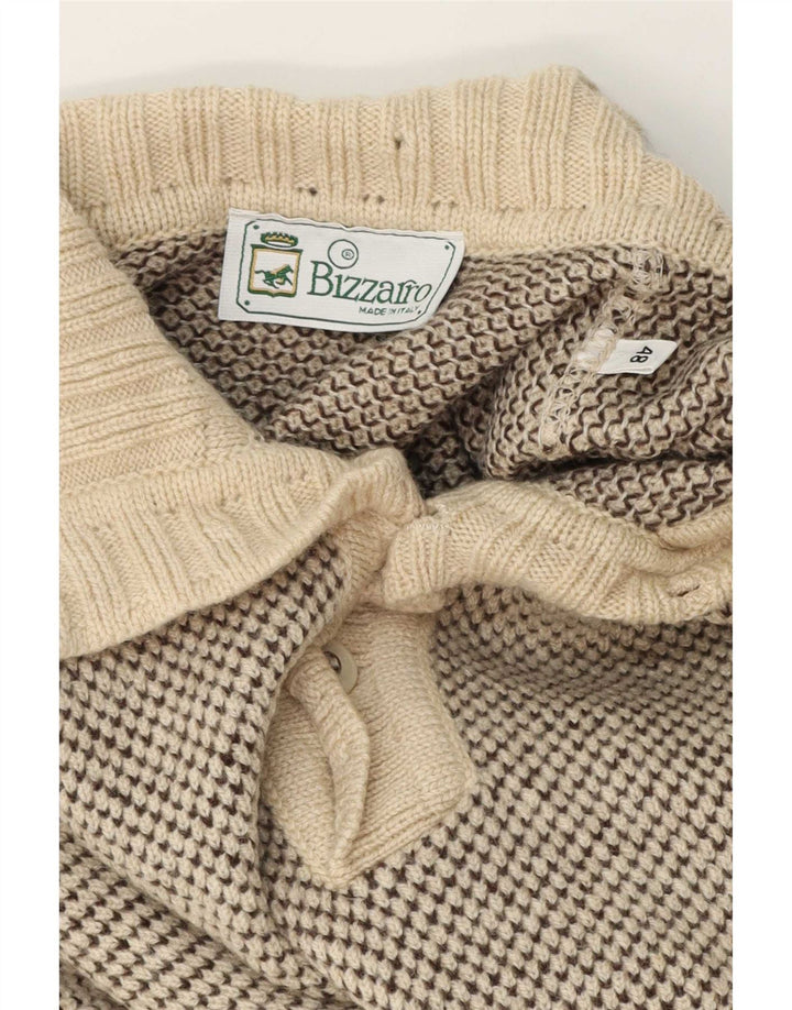 Ανδρικό πουλόβερ με λαιμόκοψη Bizzarro IT 48 Medium Beige Flecked