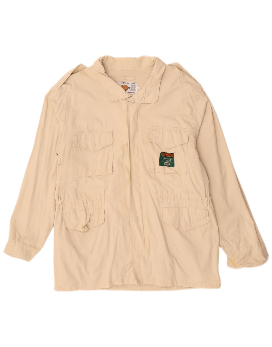 Ανδρικό Military Jacket VINTAGE UK 40 Large Beige Cotton