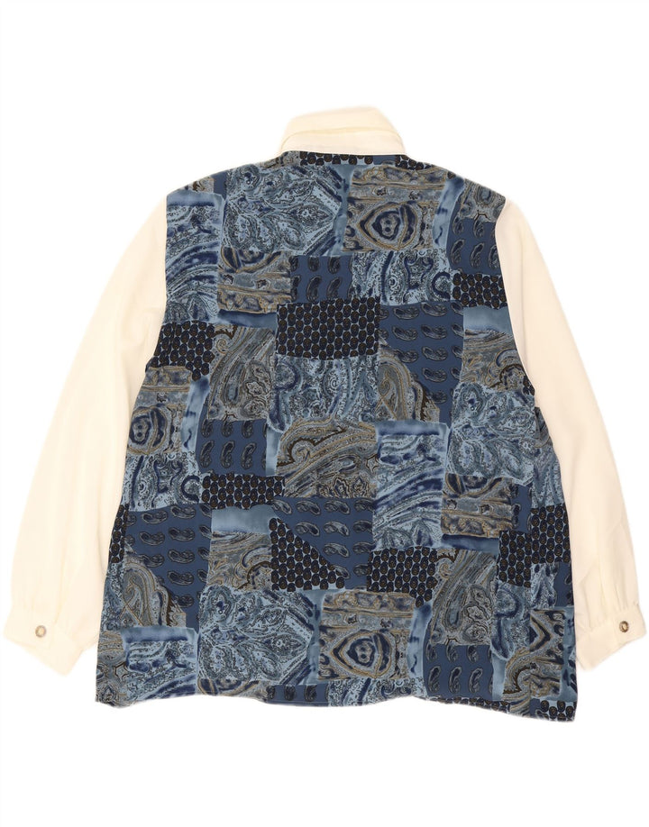LINEA Womens Loose Fit Shirt Blouse IT 48 XL Multicoloured Patchwork Vintage Linea and Second-Hand Linea from Messina Hembry 