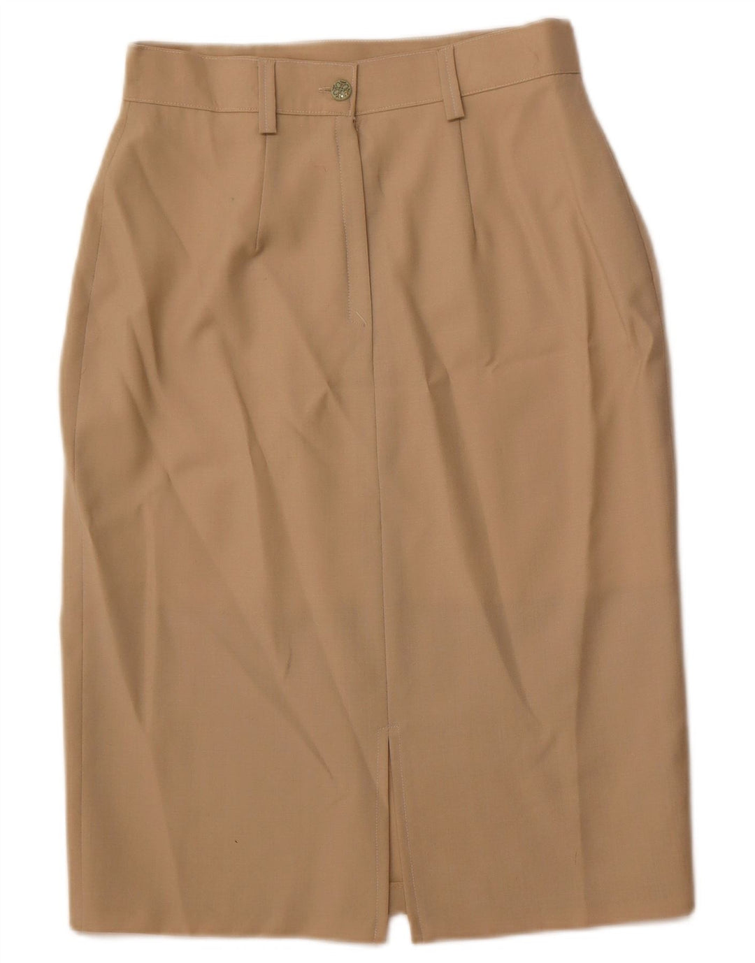 Γυναικεία Pencil Φούστα VINTAGE IT 44 Medium W28 Καφέ Μαλλί