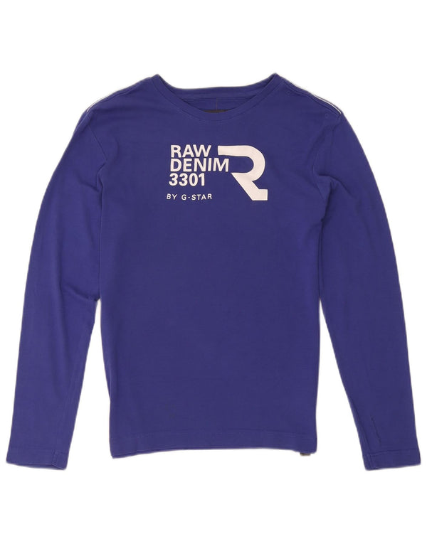 G-Star Boys 3301 Graphic Top Μακρύ μανίκι 13-14 ετών Medium Navy Blue