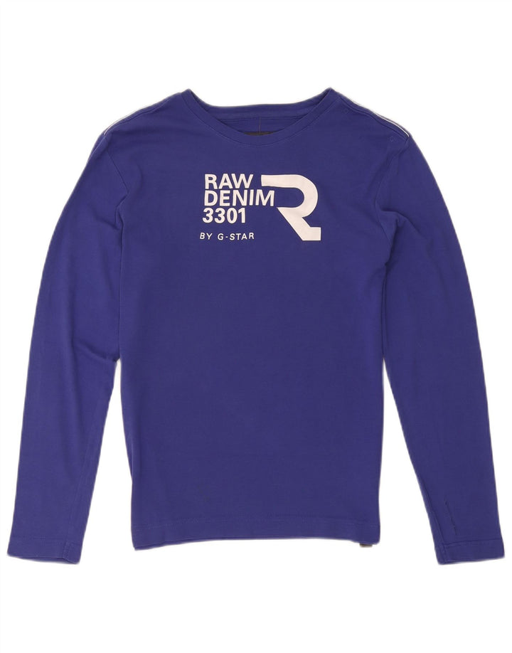 G-Star Boys 3301 Graphic Top Μακρύ μανίκι 13-14 ετών Medium Navy Blue