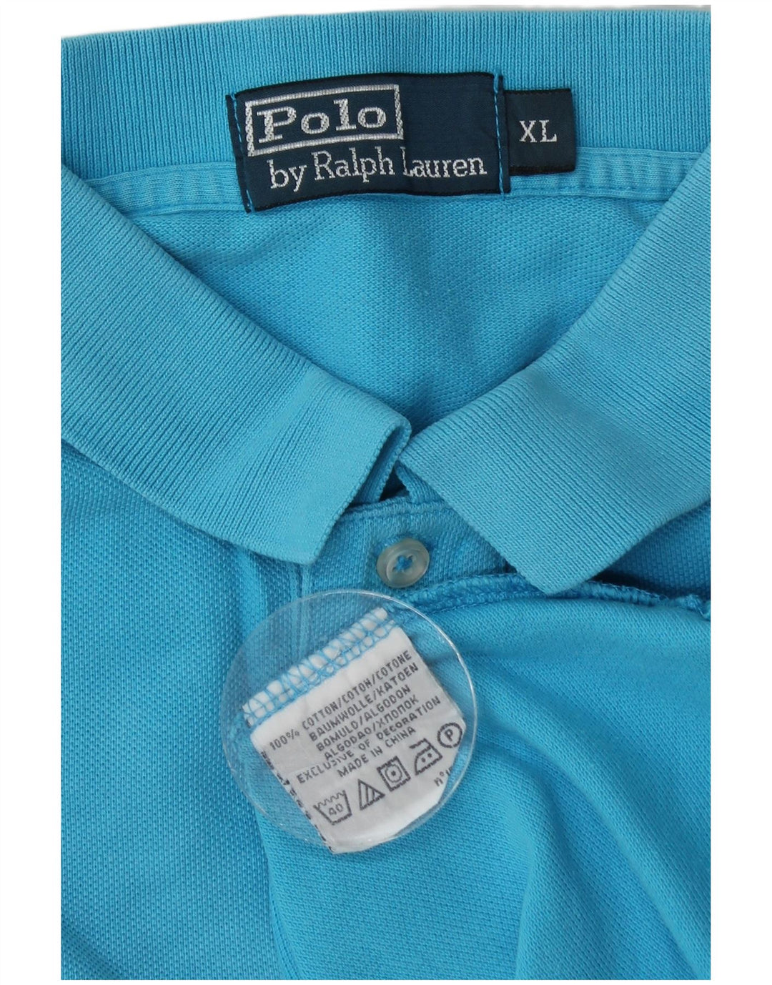 POLO RALPH LAUREN Ανδρικό πουκάμισο πόλο XL Μπλε βαμβακερό