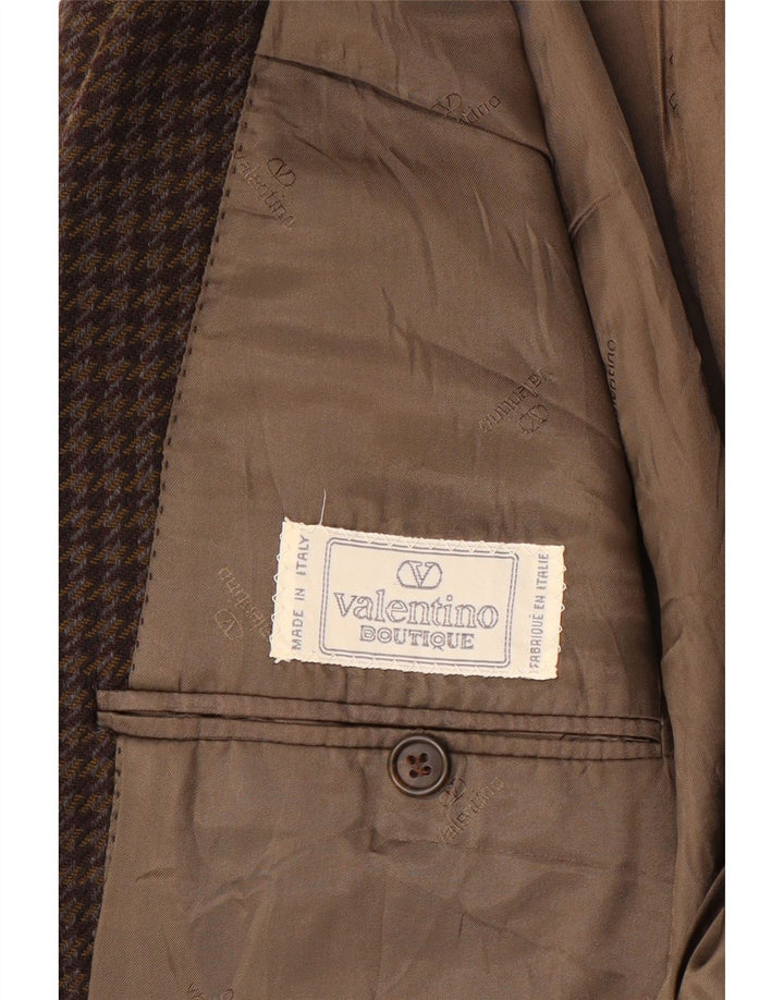 Ανδρικό σακάκι Valentino UK 38 Medium Brown Houndstooth Classic