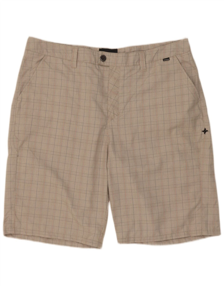 Ανδρικό σορτς Cargo Hurley W38 XL Grey Check Polyester