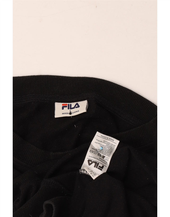 Ανδρικό γραφικό φούτερ Fila Jumper μεγάλο μαύρο βαμβακερό