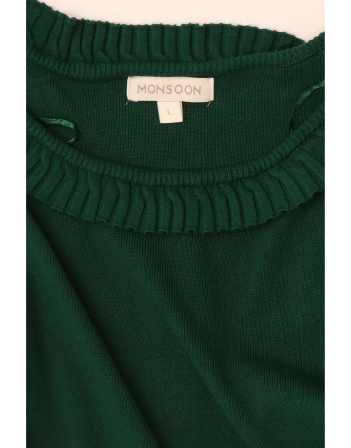 Monsoon γυναικείο φόρεμα άλτης UK 14 Large Green