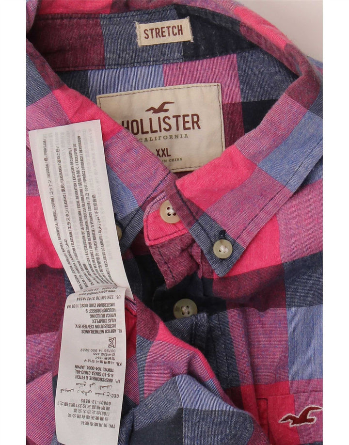 Ανδρικό πουκάμισο Hollister 2XL Κόκκινο βαμβακερό καρό