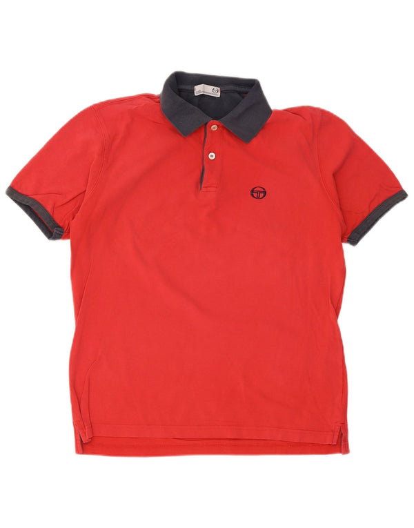 Sergio Tacchini Ανδρικό μπλουζάκι πόλο IT 52 μεγάλο κόκκινο βαμβακερό