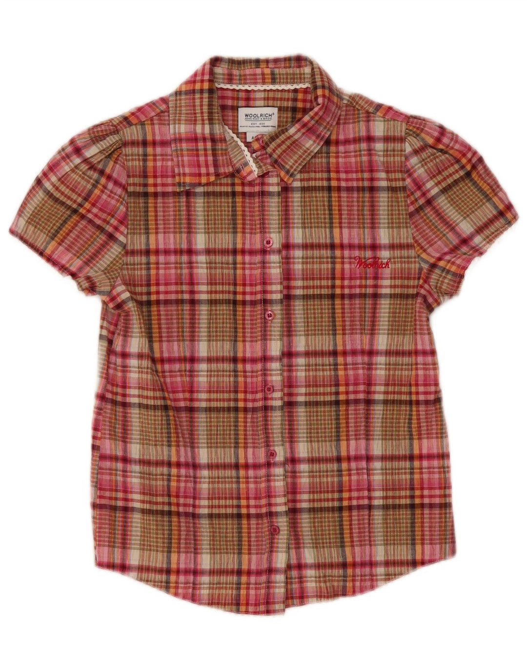 Woolrich για κορίτσια κοντομάνικο πουκάμισο 9-10 ετών Πολύχρωμο βαμβακερό