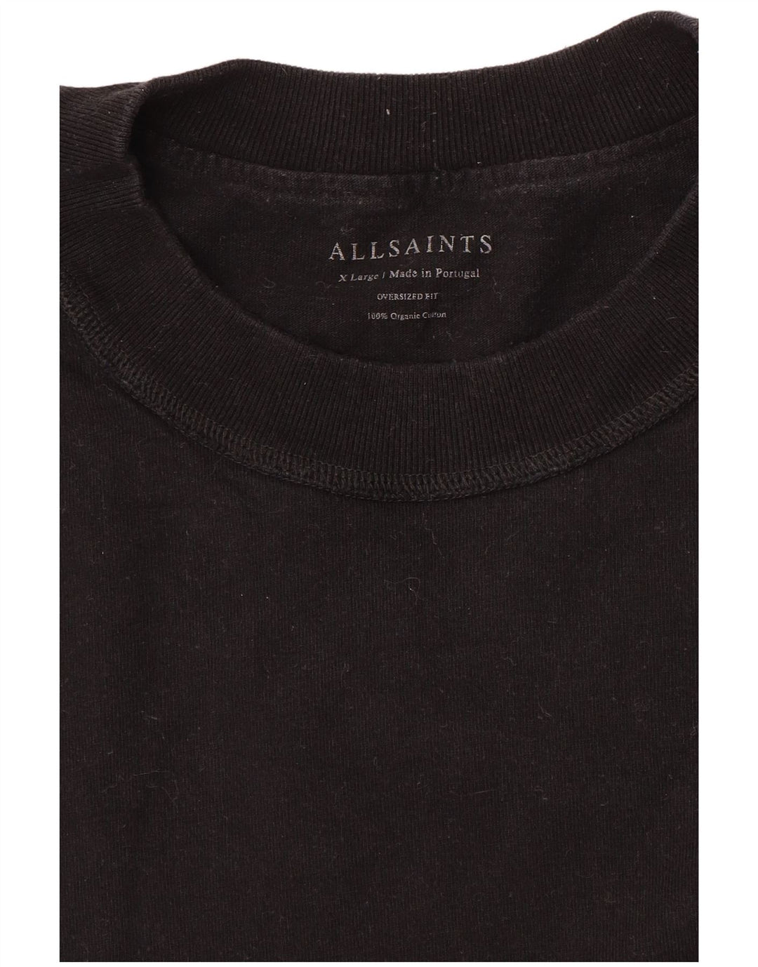 Ανδρικό T-Shirt All Saints Top XL Μαύρο βαμβακερό