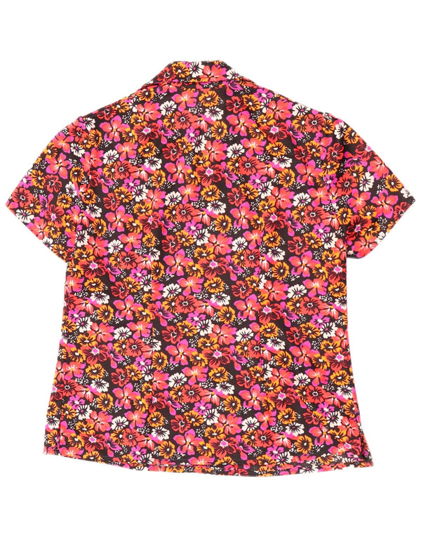 Vintage γυναικεία μπλούζα τοπ UK 14 Large Red Floral