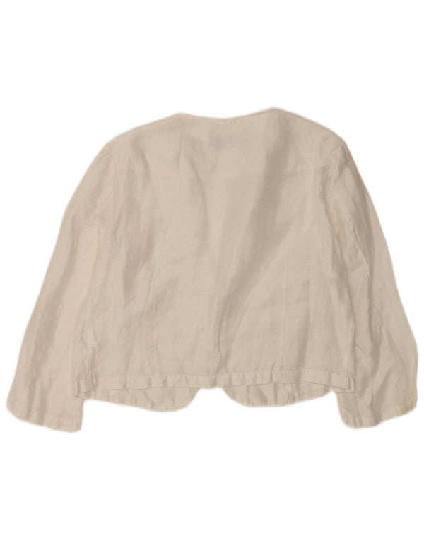 Superior Γυναικείο 3/4 μανίκι Bolero Top IT 46 Large White Flax