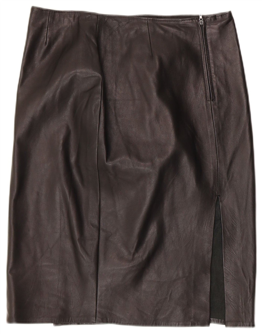 Vintage Γυναικεία Δερμάτινη Φούστα IT 46 Large W30 Μαύρη Δερμάτινη
