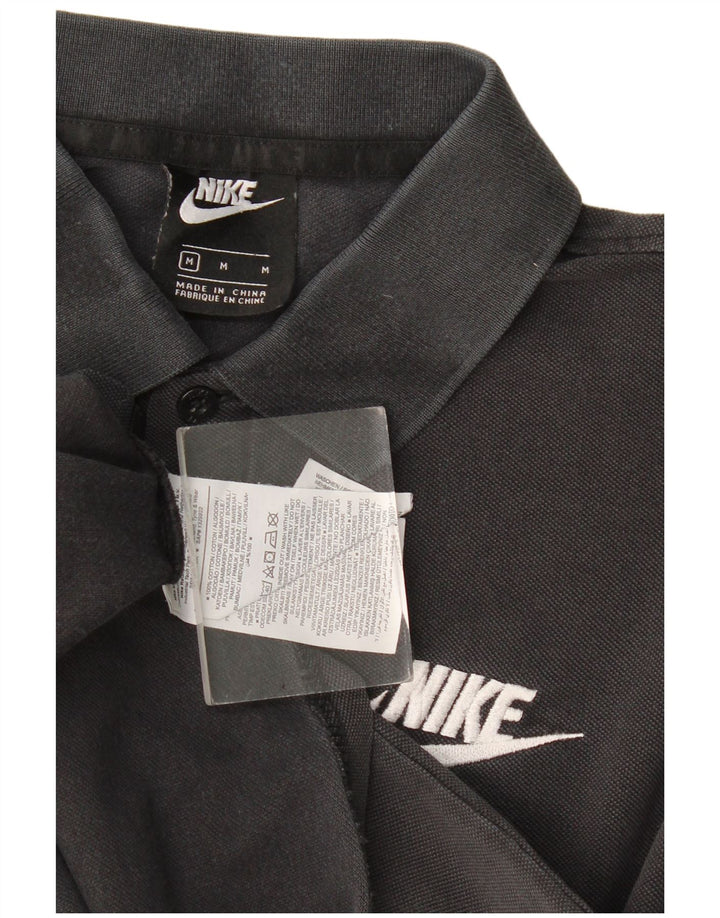 Ανδρικό μπλουζάκι πόλο Nike, μεσαίο μαύρο βαμβακερό
