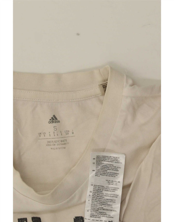 Ανδρικό γραφικό T-Shirt Adidas Top Μικρό λευκό βαμβακερό
