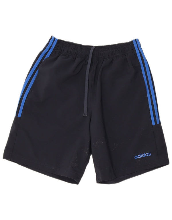 Ανδρικό αθλητικό σορτς Adidas από μεσαίο μπλε ναυτικό πολυεστέρα