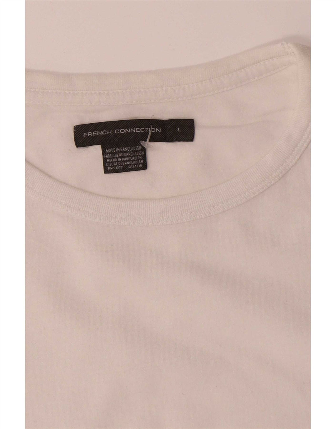 Ανδρικό T-Shirt French Connection Top μεγάλο λευκό βαμβακερό