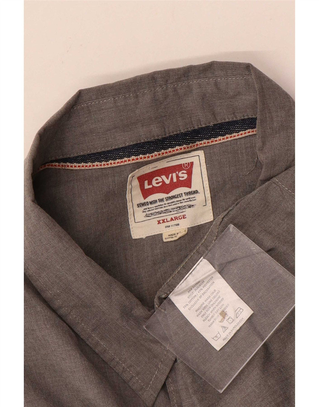 Ανδρικό πουκάμισο Levi's 2XL Γκρι βαμβακερό