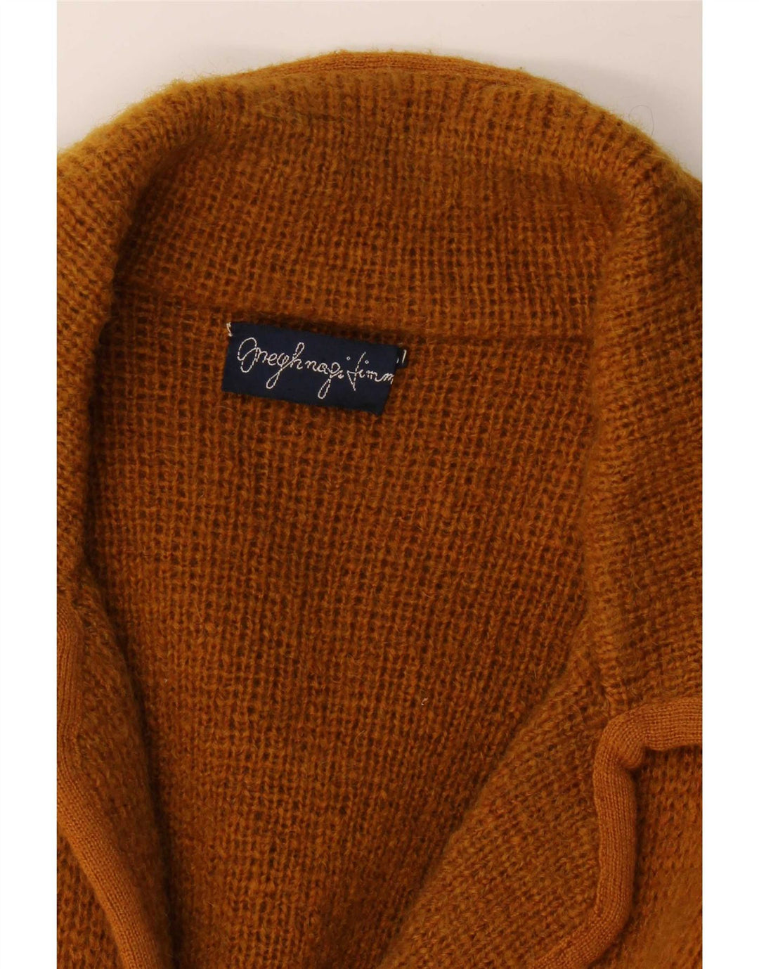 Vintage γυναικείο πλεκτό μπουφάν με 2 κουμπιά Blazer UK 14 Medium Brown