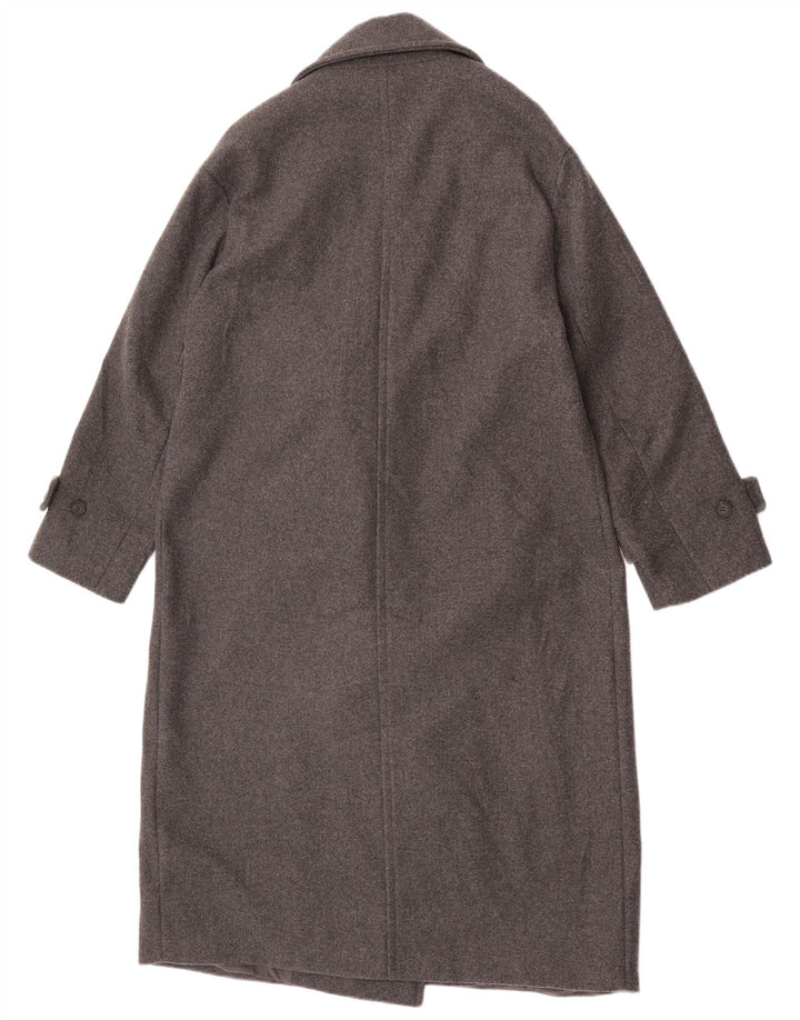 Zara Γυναικείο Παλτό με διπλό στήθος UK 14 Medium Grey Polyester