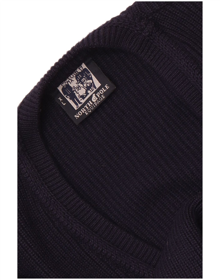 Ανδρικό πουλόβερ με ζακέτα North Pole XL Navy Blue