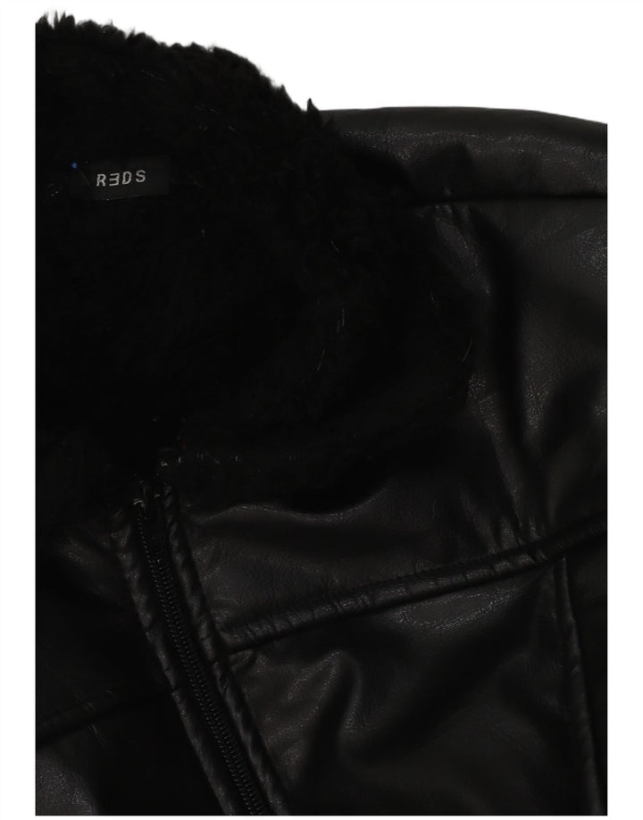REDS Γυναικείο Shearling Jacket UK 12 Medium Black