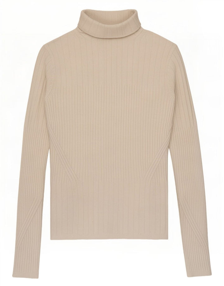 Marks & Spencer Γυναικείο Crop Roll Neck Jumper πουλόβερ UK 8 Small Grey