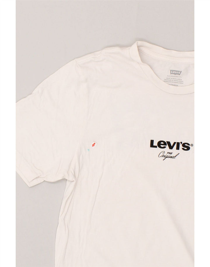 LEVI'S Mens Graphic T-Shirt Top XS White Vintage Levi's and Second-Hand Levi's from Messina Hembry 
