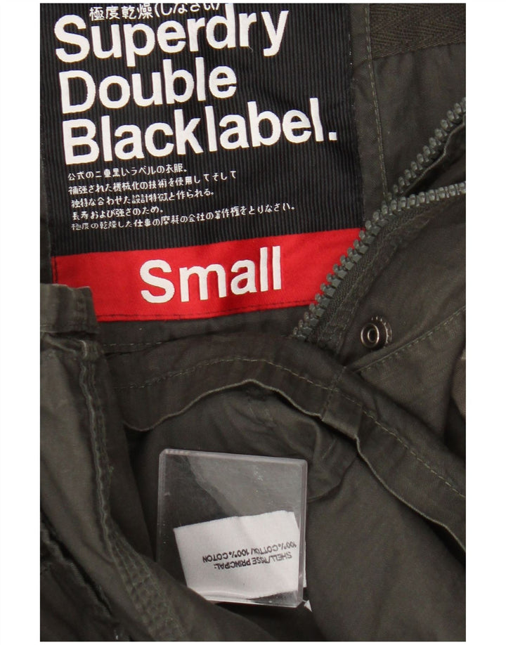 Superdry Mens Double Blacklabel Utility Jacket UK 36 Small Khaki Βαμβακερό
