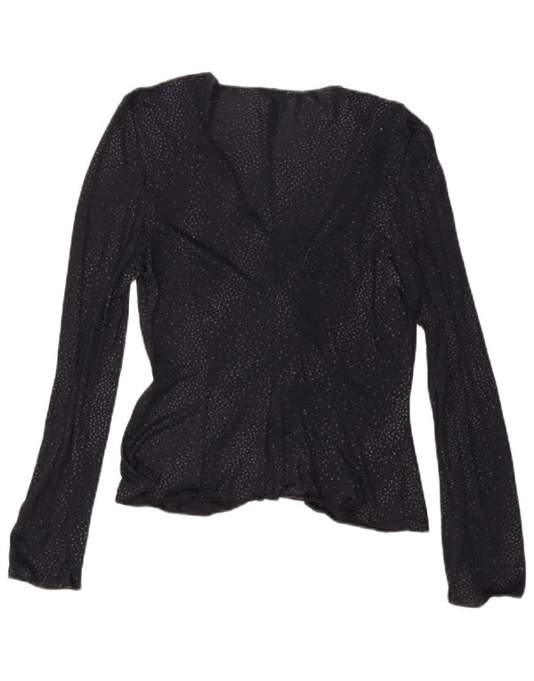 Armani Γυναικεία μακρυμάνικη μπλούζα Top IT 44 Medium Black Spotted