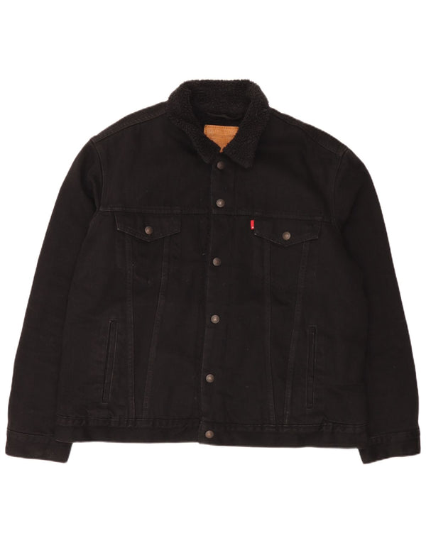 Ανδρικό τζιν μπουφάν Levi's UK 42 XL μαύρο βαμβακερό