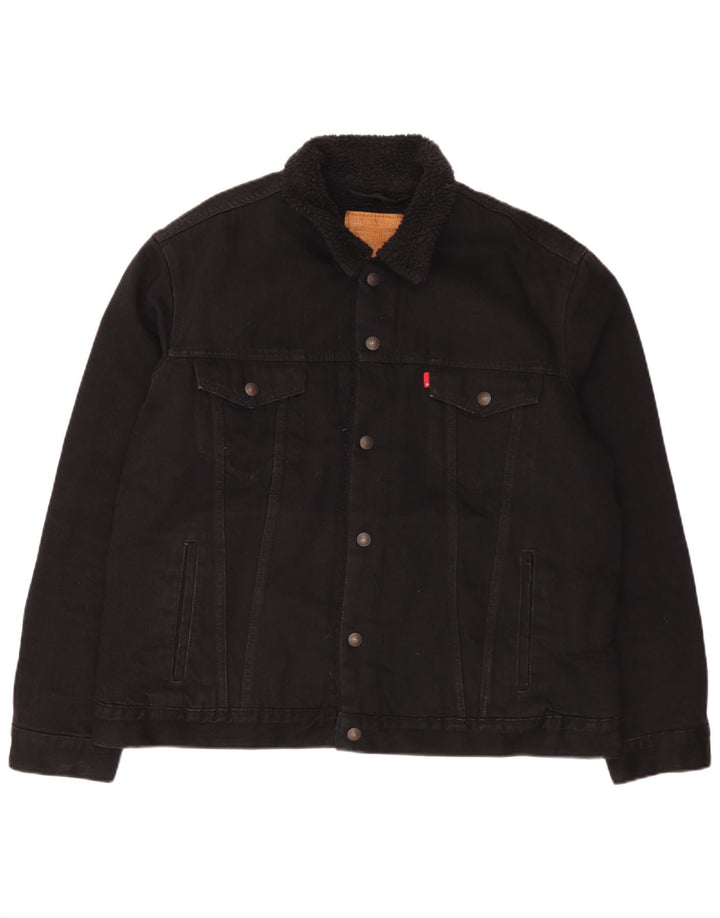 Ανδρικό τζιν μπουφάν Levi's UK 42 XL μαύρο βαμβακερό