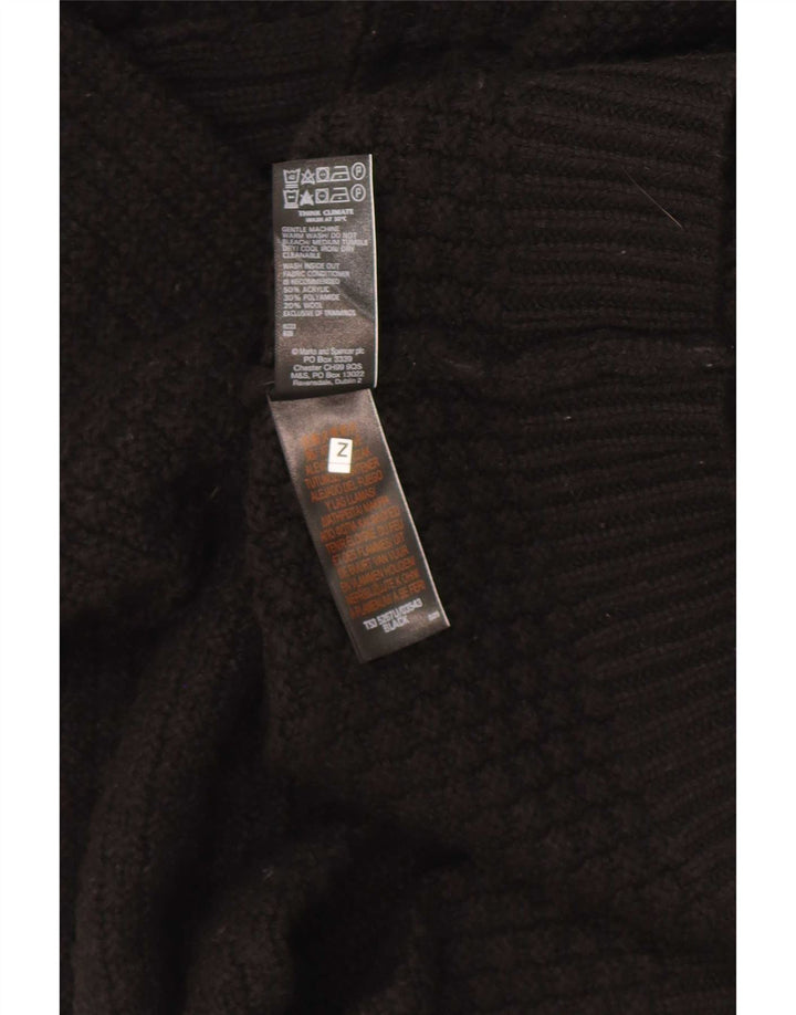 Marks & Spencer Γυναικείο Crop Open Cardigan πουλόβερ UK 12 Medium Black
