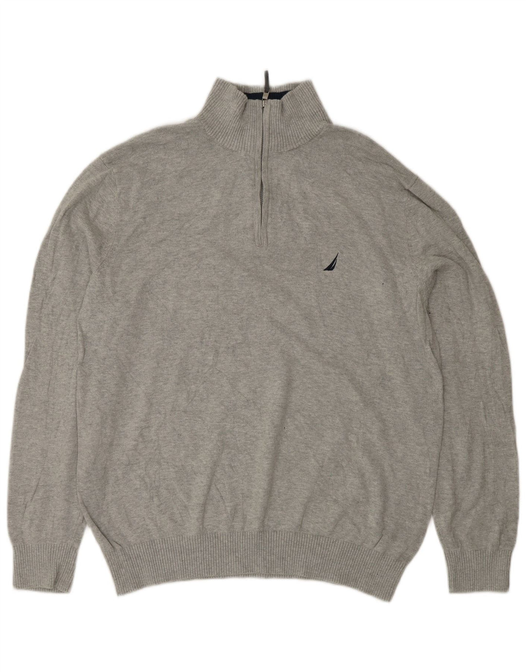 Ανδρικό πουλόβερ με φερμουάρ NAUTICA Μεγάλο Γκρι